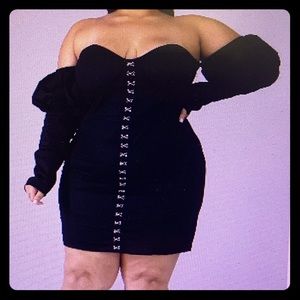 Body-con plus size dress.